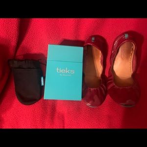 Ruby Red Patent Leather Tieks